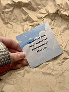 50 шт. Листівка квадрат (80х80 мм) + шоколад із логотипом, фото 2