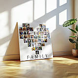 Колаж з фото на натуральному холсті "Серце Класика" на 46 фото, фото 3