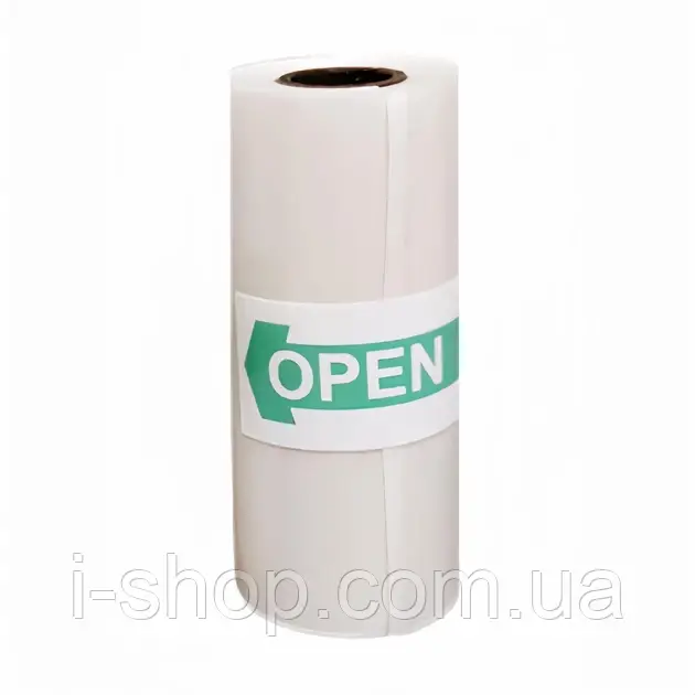Прозора самоклеюча плівка для принтера термопапір для термопринтера 57 мм 1 рулон, фото 1