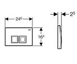 Клавіша Geberit Delta 50 для інсталяції, біла (115.135.11.1), фото 2