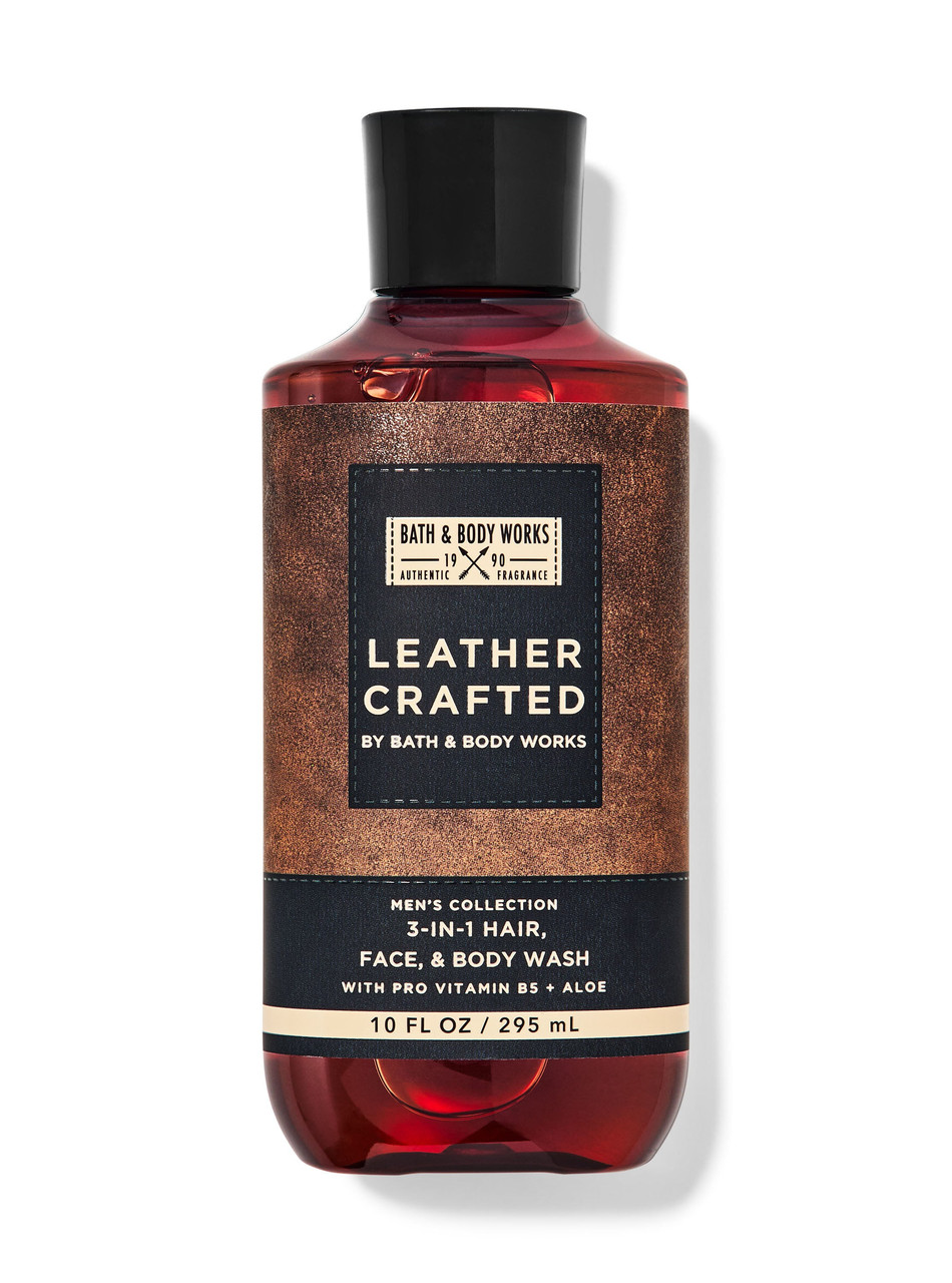 Гель 3-в-1 для волосся, обличчя та тіла Bath & Body Works — Leather Crafted / 295 мл, фото 1