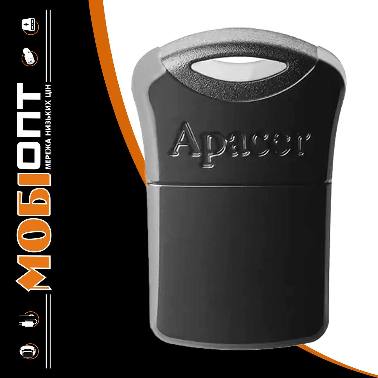 USB Flash 64GB Apacer AH116 black, фото 1