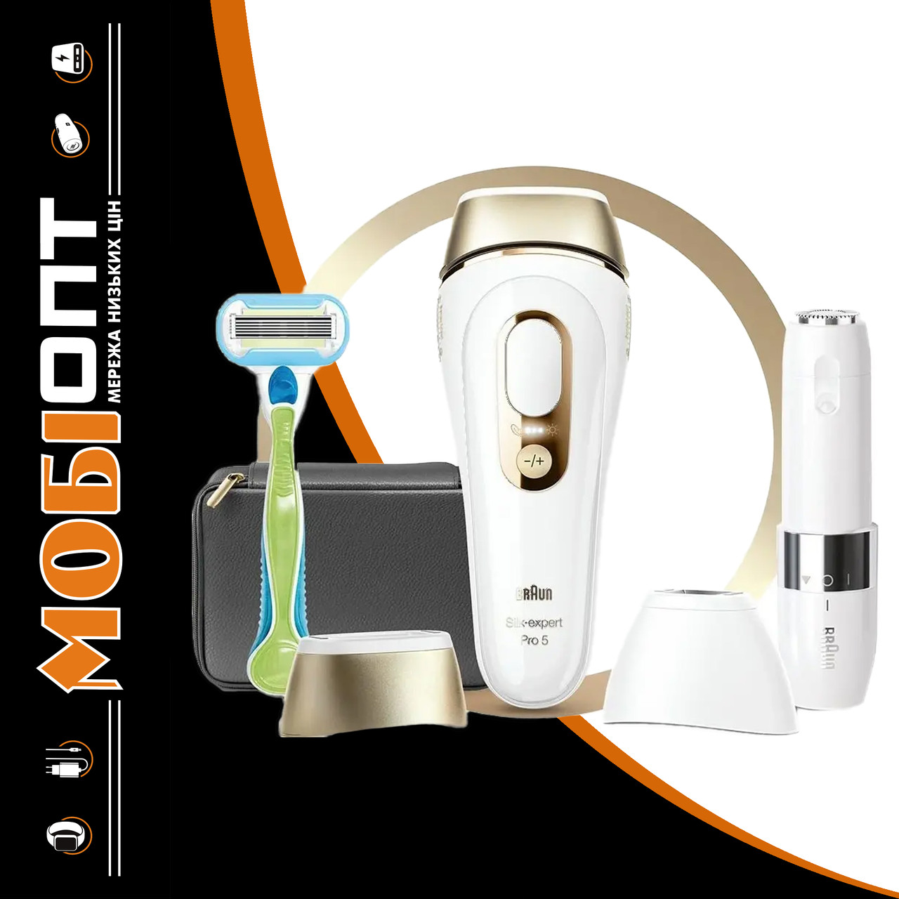 Фотоепілятор Braun Silk-expert Pro 5 IPL PL5146 White/gold UA