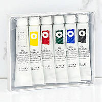 Олійні фарби художні, набір 6 кольорів по 12 мл, тюбики в коробці