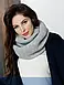 Молодіжний в'язаний теплий зимовий хомут, сірий, фото 3