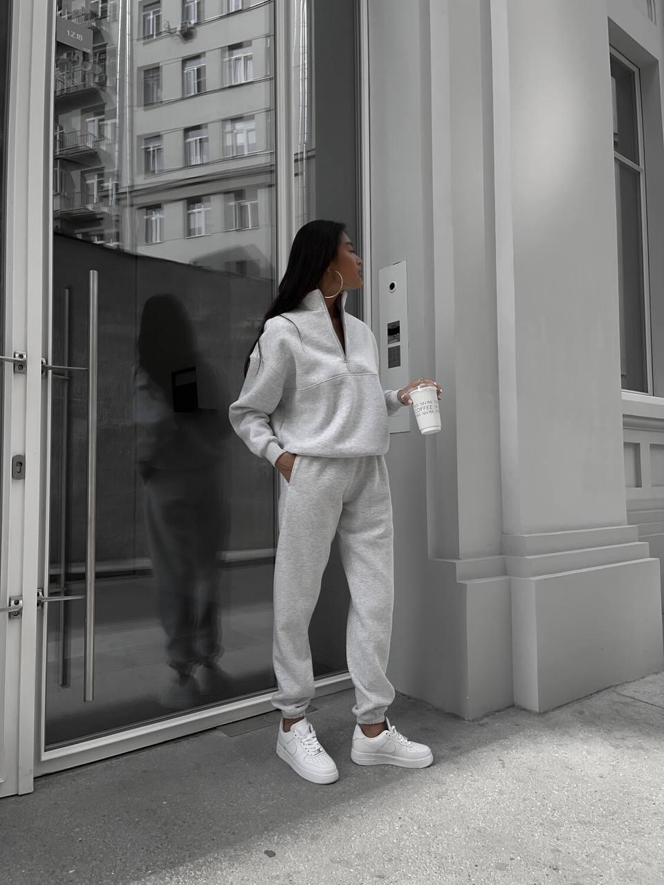 Костюм спортивний жіночий Модель: 1512-117 Колір: сірий меланж, бежевий, чорний, графіт, фото 1