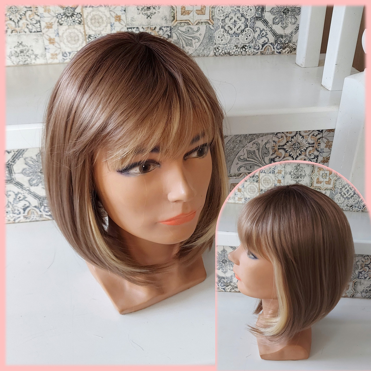 Перука каре з термоволосся карамельне омбре 2140t- YS33/1063F, фото 1