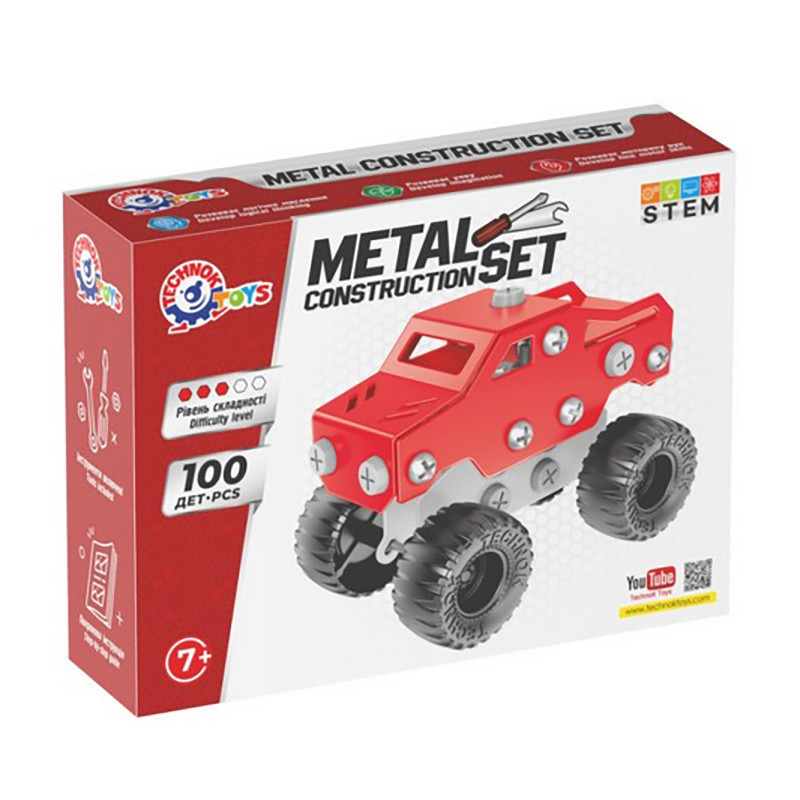 Дитячий металевий конструктор 1317TXK 100 деталей, фото 1