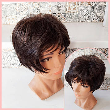 Перука короткий Піксі з термоволокна шоколадний мікс RG 9758- 4TT27