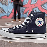 Кеди All Star Chuck Taylor високі сині  (Navy Hi), фото 3