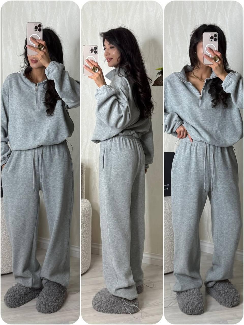 Костюм спортивний жіночий Модель: 1512-396 Колір: шоколад, графіт, темно-синій, сірий меланж, фото 1