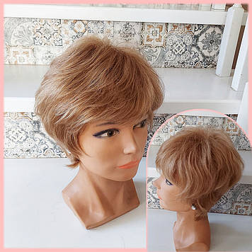 Перука з натурального волосся пишне пісочний мікс 550V HH- RH12