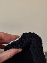 UGG Угги дутики двухцветные  ЧЕРНЫЕ с белым на черной гибкой высокой подошве, фото 3