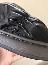 UGG Угги дутики двухцветные  ЧЕРНЫЕ с белым на черной гибкой высокой подошве, фото 4