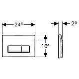 Кнопка Delta 51, хром матовий Geberit (115.105.46.1), фото 2