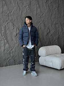 Зимова куртка Navi на пуху синьо-чорна