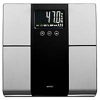 Смарт-ваги аналітичні підлогові Ruhhy до 225 кг з аналізом тіла LCD-дисплей, неіржавка сталь (24638)