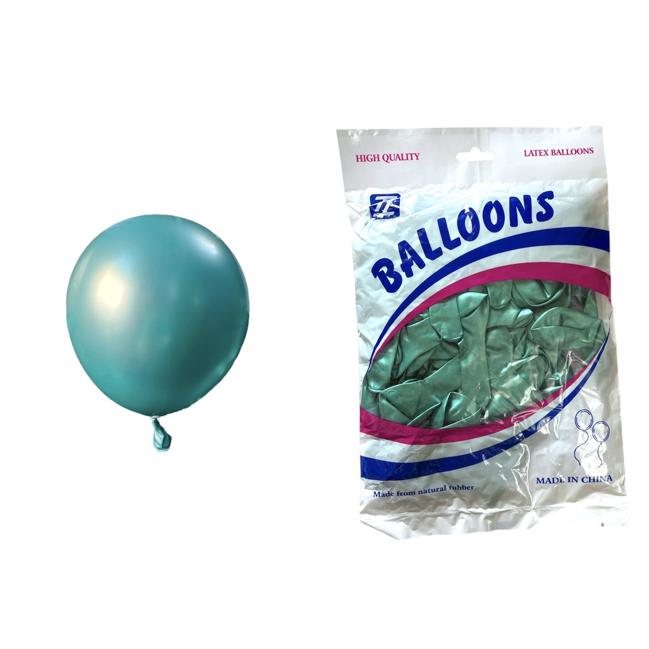 Повітряні кулі хром зелений 5" TT (TONGTAI), 100 штук