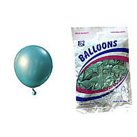 Повітряні кулі хром зелений 5" TT (TONGTAI), 100 штук