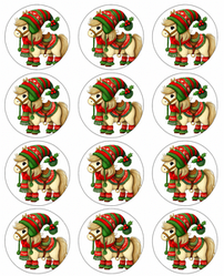 Вафельна картинка для кондитерських виробів "Символ року 2026", (лист А4)