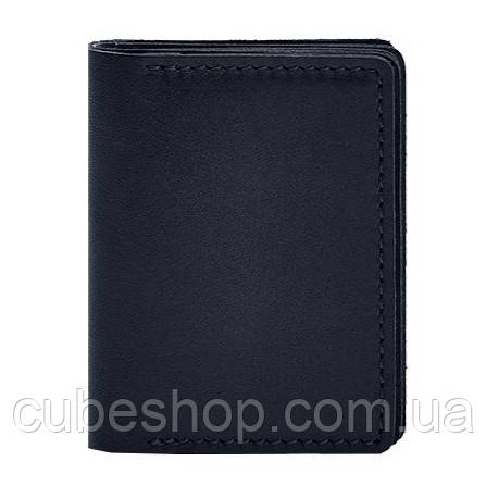 Шкіряна обкладинка для прав або id-паспорта 2.1 (темно-синя)