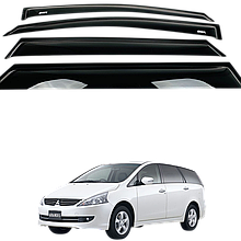 Дефлектори вікон (вітровики) до Mitsubishi GRANDIS 2004-2011 накладні на скотчі (DEFL)