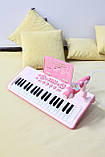 Синтезатор піаніно 6652 рожевий, фото 3