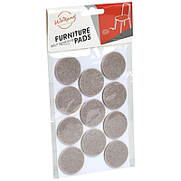 Наклейки на ніжки стільця/стіла круглі повсть d3,5 см 11 шт./пач., повсть для меблів, захист від потертостей