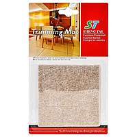 Наклейка на ніжки стільця/стіла квадратна повсть 8,5*8,5см 1 шт./пач., захист для паркету, безшумне переміщення меблів