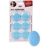 Накладки-стопер настінні самоклейні круглі 5*0,8 см в асорт. 6шт/уп,круглий стопер настінний, набір стоперів для дому