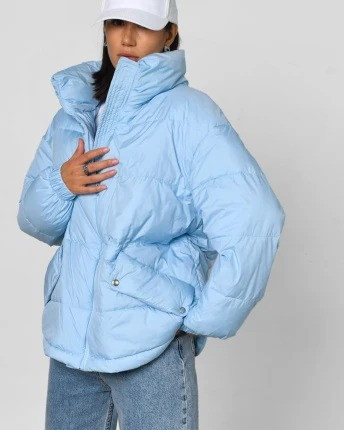 Стильна блакитна жіноча демісезонна куртка, фото 1