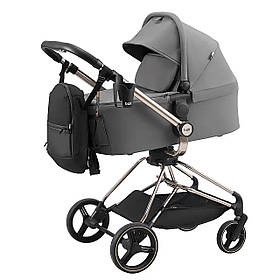 Універсальна коляска 2в1 Bair Moon, Gold Edition MG-02 темно-сірий