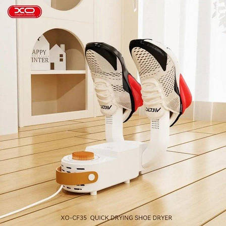 Ультрафіолетова сушарка для взуття та одягу, електросушарка Shoe Dryer XO-CF35 з регулюванням температури, біла, фото 1