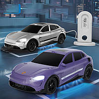 Іграшковий електромобіль машинка Porshe на пульті для дрифту з трюками хлопчику 2 кольори світло музика зарядна станція