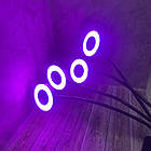 Фітолампа ультрафіолетова на 4 голови для рослин і квітів повний спектр на кліпсі гнучкий із таймером, фото 5