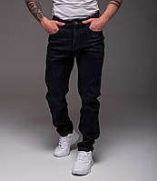 Чоловічі утелені чорні джинси прямого крою, 29,30,31,32,33,34,36,38