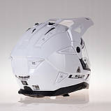 Мотошолом LS2 MX702 Pioneer 2 White, фото 7