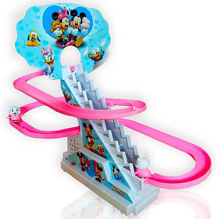 Музична іграшка-Трек 668-5 B Мікі Маус на гірці (9 фігурок, що бігають на гірці) Mickey Mouse, різнокольоровий, фото 2