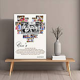 Колаж з фото на натуральному холсті "Серце Привітання" на 12 фото, фото 2