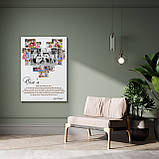 Колаж з фото на натуральному холсті "Серце Привітання" на 12 фото, фото 3