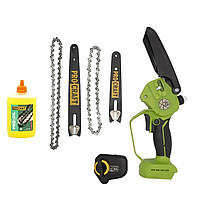 Безщіткова акумуляторна ланцюгова міні пила БЕЗ акумулятора І зарядки PROCRAFT PKA-44 2 шини/ланцюги 15/20см, Гілкоріз Прокрафт