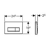 Кнопка Geberit Delta 51 для інсталяції, хром глянець (115.105.21.1), фото 2