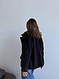 Пальто жіноче оверсайз Модель: 842-059 Колір: чорний, фото 7
