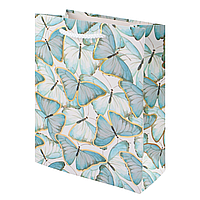 Пакет подарунковий паперовий "М/18*23*10 см) в асорт., пакет для сувенірів,  паперовий пакет