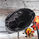 Жіноча сумка тоут на плече з екошкіри чорна стьобана велика для документів, фото 8