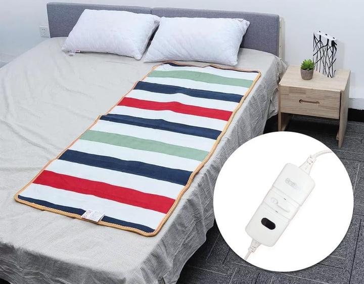 Електропростирадло покривало WarmToo 60х135см електричне простирадло, різнокольорові смуги