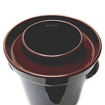 Горщик герметичний керамічний 5 л Brown, фото 2