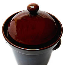 Горщик герметичний керамічний 5 л Brown, фото 5