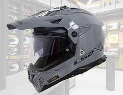 Мотошолом LS2 MX702 Pioneer 2 Nardo grey