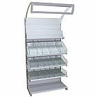 Стелаж для кондитерських виробів 1900*950 мм ТИП 3, стелаж приставний торговий Рістел, металевий кондитерський стелаж, фото 2